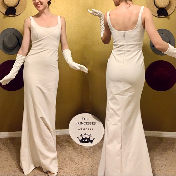 *NWT Jill Stuart NEW Ivory Split-Neck Slender Wedding Gown* - Picture 2 of 8